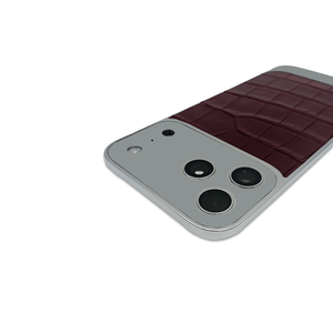 Cubierta de Lujo para iPhone, Panel Único OEM Dorado con Cuero Integrado, Panel Trasero de Lujo para Teléfono, Se Acepta Logotipo OEM - Product Image 3