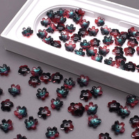 Couleurs d'hiver 100 pièces 10 mm Perles de fleurs de cerisier en verre tchèque Perles en vrac pour la fabrication de bijoux Accessoires de bricolage Fait à la main Fabriqué en Chine