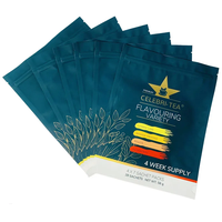 Sachets de thé personnalisés en gros, réutilisables, en aluminium, Doypack, biodégradables, avec fermeture éclair, à fond plat