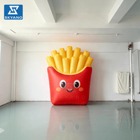 Modèle gonflable de frites, modèle publicitaire de frites utilisé pour la décoration de marché, de festival et la promotion d'ouverture de magasin