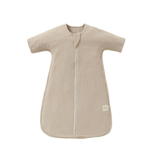 <span class=keywords><strong>Gigoteuse</strong></span> Bébé en <span class=keywords><strong>Gaze</strong></span> <span class=keywords><strong>de</strong></span> <span class=keywords><strong>Coton</strong></span> Pur avec Fermeture Éclair, Manches Longues, Couvre-Pieds, Sac <span class=keywords><strong>de</strong></span> Couchage Respirant Printemps-Automne pour Nouveau-né 0-15 Mois - Product Image 1