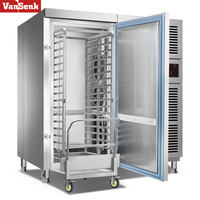 Congélateur vertical professionnel en acier inoxydable à 30 plateaux, type chariot, à température unique, avec contrôle numérique et refroidissement par ventilateur