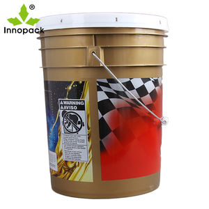 Cubo de pintura de plástico de alta calidad de 5 galones para productos químicos Agua Gasolina Alimentos Patrón redondo 20L Capacidad - Product Image 3
