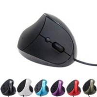Mouse ergonomik vertikal portabel, Mouse tangan kanan berkabel dengan 6 tombol untuk bermain game Laptop Desktop