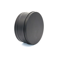 Boîte ronde en métal noir mat, impression différente personnalisée, prix bon marché, bocaux à bougies et emballage, boîte en métal pour biscuits, bonbons et thé