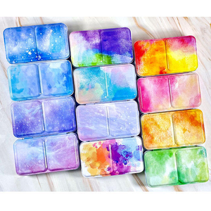 Secolorart Palette d'<span class=keywords><strong>aquarelle</strong></span> vide, Boîte de rangement pliable pour peinture à l'<span class=keywords><strong>aquarelle</strong></span> - Product Image 3