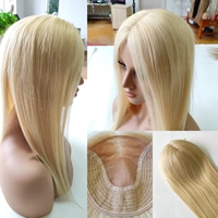 Topper Rambut Manusia Premium 6*7 Hybrid Silk Top Dengan Wefts & PU Edge, Hairpiece Alami Seperti Kulit Kepala Asli untuk Pemasok Salon Rambut