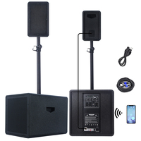 Altavoz PA Profesional de Audio de 600W con Subwoofer Activo de 12", Caja de Sonido de 1.1 Canales, Función DSP, Sistema de Karaoke para Fiestas, Bocina Parlante