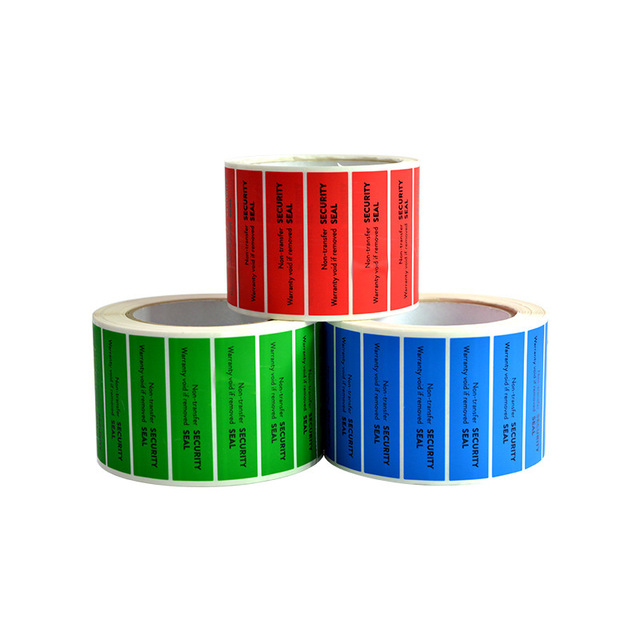 Custom Multi-Shaped Non-Transfer Security Warranty Seals Void Label Adhesive Sticker Tamper Proof UV Printed Waterproof Paper