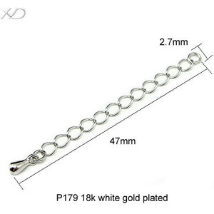 XD Factory wholesale P179 925 Sterling Silver <strong>Necklace</strong> <strong>Extender</strong> 925 Silver Extension Chain 925 Sterling Silver Growth Chain - Product Image 5