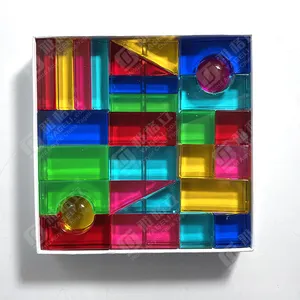 Conjunto de quebra-cabeças em acrílico Tangram Lucite colorido para presente, novo design, oferta imperdível, novidade em 2024