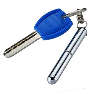 Porte-clés télescopique, stylo rétractable miniature épais pour l'extérieur, en acier inoxydable, portable, porte-clés en métal, stylo à bille - Product Image 4