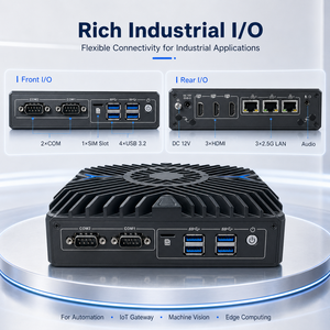 Mini PC Industrial de 12.ª Generación con Procesador Core I3-I7, Triple Pantalla, 3x2.5G LAN, 4G, 5G, Amplio Rango de Temperatura, LN-1008 - Product Image 1
