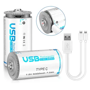 USB充電式Cバッテリー1.5VType-Cポート充電USBバッテリーパック4200mWh