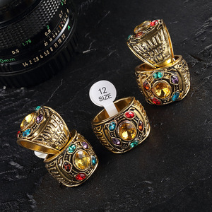Thời trang phim hoạt hình vòng Avengers Thanos đá quý vòng thép không gỉ <span class=keywords><strong>Marvel</strong></span> Vòng - Product Image 5
