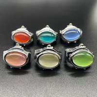Mignonnes bagues-montres numériques minimalistes classiques ovales en opale miniatures argentées