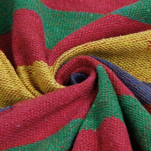 Doble portátil jardín poliéster 100% algodón al aire libre camping hamaca - Product Image 3