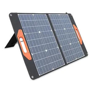 Gerador solar portátil de 60w, dobrável, carregador de painel solar com saídas usb para estação de energia de jackery