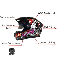 Casque de moto de haute qualité à double visière intégrale, casque de moto coloré pour hommes, casque de course, casque de moto CCC