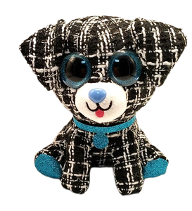 Personalizable Blanco Esponjoso Cachorro de Peluche Perro de Peluche de Animales de Juguete Pequeño Negro Perrito Suave Fábrica de Muñecas de Diseño Personalizado - Product Image 1