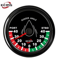 Indicateur d'angle de gouvernail ECMS ECP blanc argenté 85 mm pour bateau, indicateur d'angle de gouvernail marin 0-190 IP67 étanche 9-32V