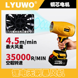 <span class=keywords><strong>Souffleur</strong></span> <span class=keywords><strong>sans</strong></span> <span class=keywords><strong>fil</strong></span> au lithium 21V à moteur en cuivre, best-seller, pour le soufflage de poussière de garage, outil électrique pour le nettoyage domestique - Product Image 2