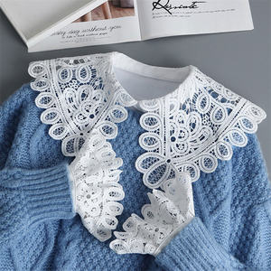 Cuello falso de solapa con soporte coreano para mujer, camisa de medio suéter de imitación bordada, collares desmontables, 2017 - Product Image 5