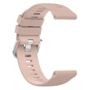 Bracelet en métal argenté 18mm pour <span class=keywords><strong>Garmin</strong></span> <span class=keywords><strong>Forerunner</strong></span> <span class=keywords><strong>255S</strong></span> 265S Music Cross Grain Bracelet de <span class=keywords><strong>montre</strong></span> en silicone - Product Image 5