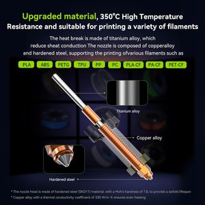 Kit de bloc chauffant en céramique métallique Creality K2 Plus, Hotend résistant aux hautes températures 350C pour imprimante 3D - Product Image 5