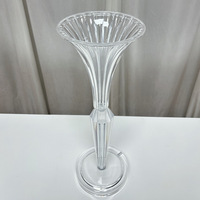 Support de fleurs en acrylique transparent Vases trompettes transparents Centres de table floraux