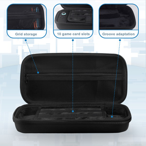 Étui pour Nintendo Switch 2, sac de rangement rigide en EVA avec emplacements pour cartes et compartiment pour câbles, blanc et noir - Product Image 4