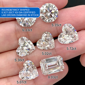 Diamant de laboratoire certifié IGI, couleur EF excellente, 0,3-6 carats, CVD HPHT, VVS VS, taille brillant rond, diamant cultivé en laboratoire non monté - Product Image 3