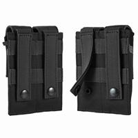 Pochette tactique MOLLE double pour chargeurs, support vertical double compartiment pour chargeurs avec rabat de maintien sécurisé