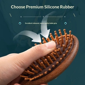 Oferta Especial: Peine Clásico y Moderno para la Prevención de la Caída del Cabello, Peine de Salón con Cojín de Aire, Peine de Madera de Sándalo para Masaje del Cuero Cabelludo y Meridianos - Product Image 3