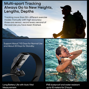 JCVital 2208 Negro Sin Pantalla, Pulsera Inteligente para Desarrollo de API, Pulsera Inteligente Deportiva para Chicas, Pulsera Inteligente con Monitor de Actividad Física para Hombres - Product Image 5