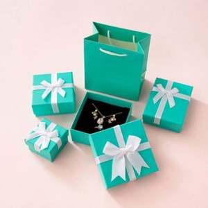 Caja de Regalo de Lujo para Pendientes con Lazo Negro en 5 Tamaños, Contenedor de Joyería Personalizable para Regalo de Cumpleaños para Mujer - Product Image 6