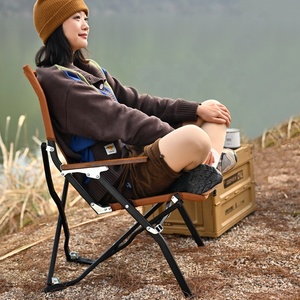 HISPEED <span class=keywords><strong>Silla</strong></span> de Camping Cuerpo de aluminio Respaldo alto Logotipo personalizado Piso Asiento de Camping <span class=keywords><strong>Silla</strong></span> de <span class=keywords><strong>playa</strong></span> <span class=keywords><strong>para</strong></span> acampar <span class=keywords><strong>para</strong></span> personas gordas - Product Image 5