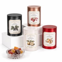 Boîte Cadeau de Luxe en Fer Blanc Qualité Alimentaire pour Matcha et Bonbons, avec Anneau Doré, Emballage en Papier Texturé, Pot Cylindrique avec Couvercle, Sac PE Inclus, Logo Personnalisé OEM