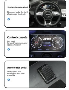 Voiture électrique télécommandée grande taille pour enfants, véhicule jouet à quatre roues en plastique, double siège, cadeau d'anniversaire - Product Image 6