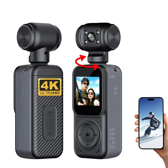 4K Action Cameras Full HD Driver Mini Motorcycle Sports Camcorder Ultra Dv Body Worn Portable Camera for Outdoor Travel Vlog