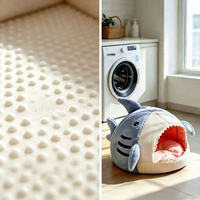 En gros, Lit pour chat portable et fermé, chaud, mignon, en forme de panier, coussin, tapis, tente, niche, grotte, maison pour chat et chiot, fournitures pour animaux de compagnie