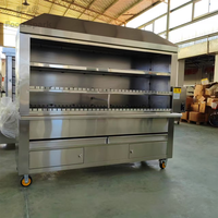 Machine à griller automatique rotative au charbon de bois brésilienne / Four à shawarma au gaz GPL / Barbecue électrique pour kebab doner