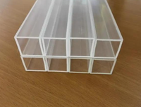 Tailles personnalisées avec coupe de précision Tubes carrés en acrylique renforcé-Tubes de qualité industrielle à haute clarté