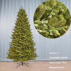 Sapin de Noël de Luxe Pré-Éclairé de Haute Qualité 250CM, Écologique, Sans PET, Sans PE, Sans PVC, pour la Décoration de Scènes de Magasins et Centres Commerciaux - Product Image 4