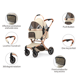 Passeggino <span class=keywords><strong>per</strong></span> <span class=keywords><strong>Cani</strong></span> Regolabile, Leggero e Pieghevole, Trasportino Comodo e Impermeabile a 4 Ruote <span class=keywords><strong>per</strong></span> <span class=keywords><strong>Cani</strong></span> e Gatti - Product Image 6