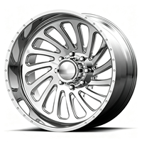 Jantes en alliage forgé monobloc personnalisées SL 22X12 24X12 24X14 8x165.1 8x180 polies à déport profond pour Ford F150 F350 RAM 1500