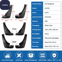 CarFu AC-291 Juego de Guardabarros Universales de ABS para Coche, Guardabarros Delanteros y Traseros, Venta Directa de Fábrica, OEM
