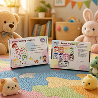 Juego Educativo de Clasificación de Colores Magnéticos para Niños Pequeños, Juguetes de Aprendizaje Montessori, Reconocimiento de Colores, Actividades Preescolares