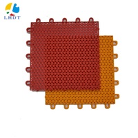 Azulejos de suelo para juegos multideportivos entrelazados al por mayor Material PP Cancha de baloncesto Canchas de bádminton y Voleibol