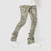 Pantalons pour hommes de créateurs personnalisés AeeDenim FOREST CARGO INSEAM Jean slim fuselé sur mesure à la taille et coupe empilée